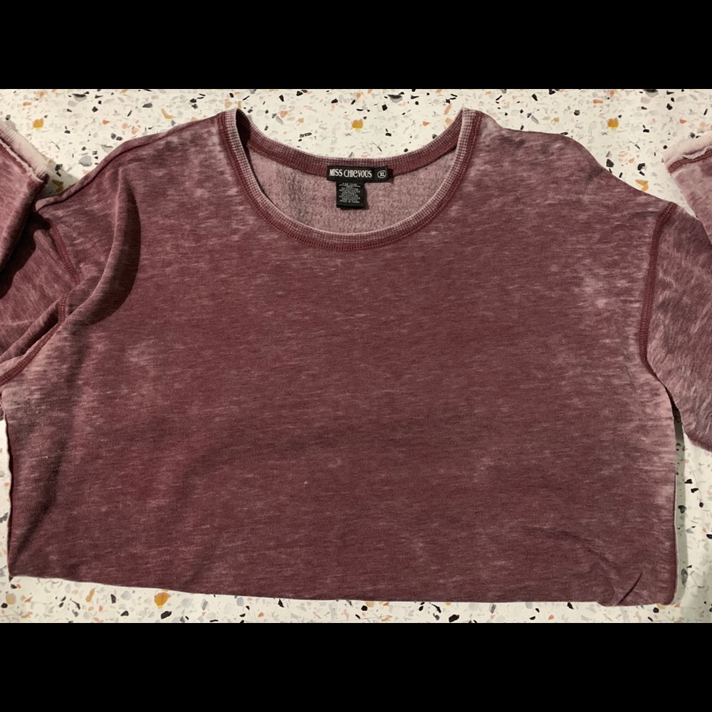 Distressed Maroon Sweatshirt